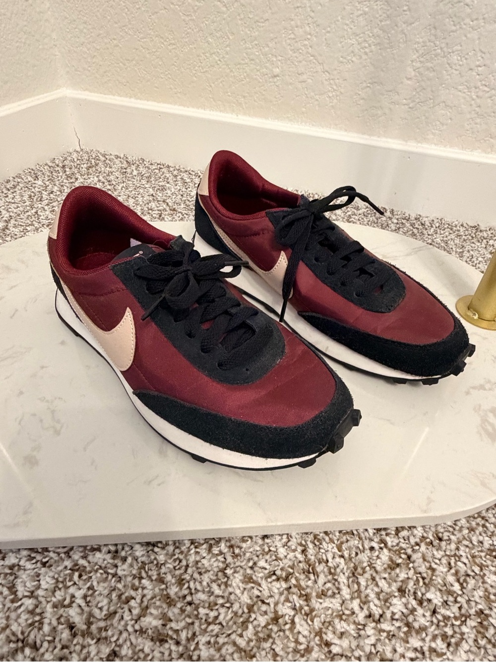Nike Women’s Burgundy, Black & Cream Retro Runner Sneakers